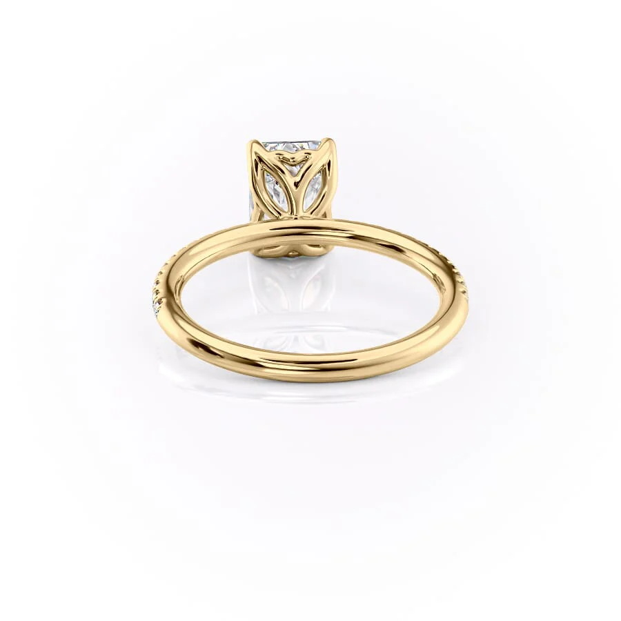 The Pave Alison Set With A 2 Carat Emerald Lab Diamond