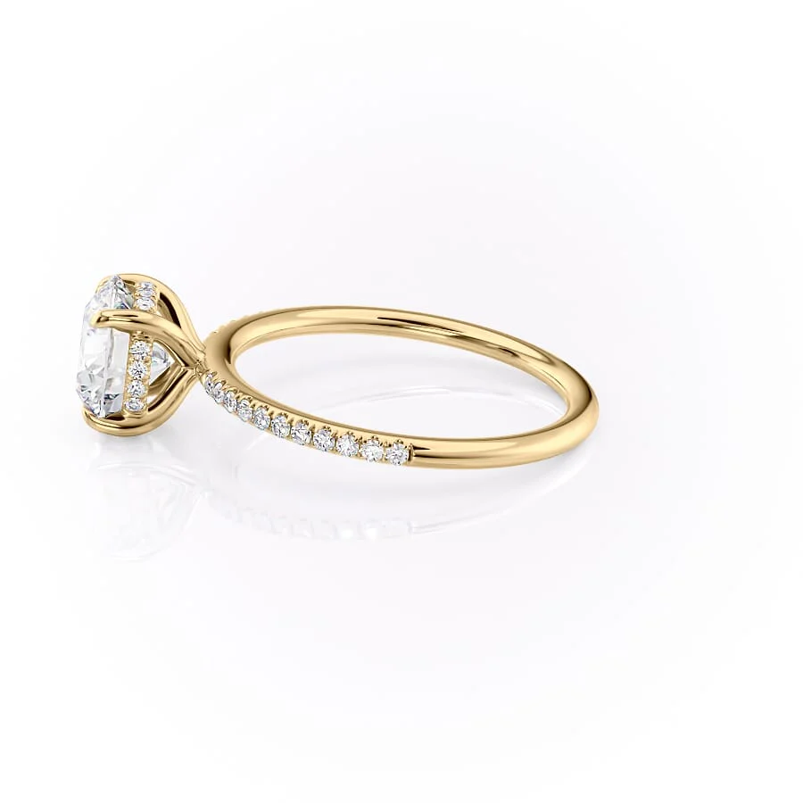 The Pave Kamellie Set With A 2 Carat Round Lab Diamond