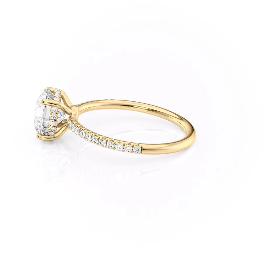 The Low Profile Kamellie Set With A 2 Carat Round Lab Diamond