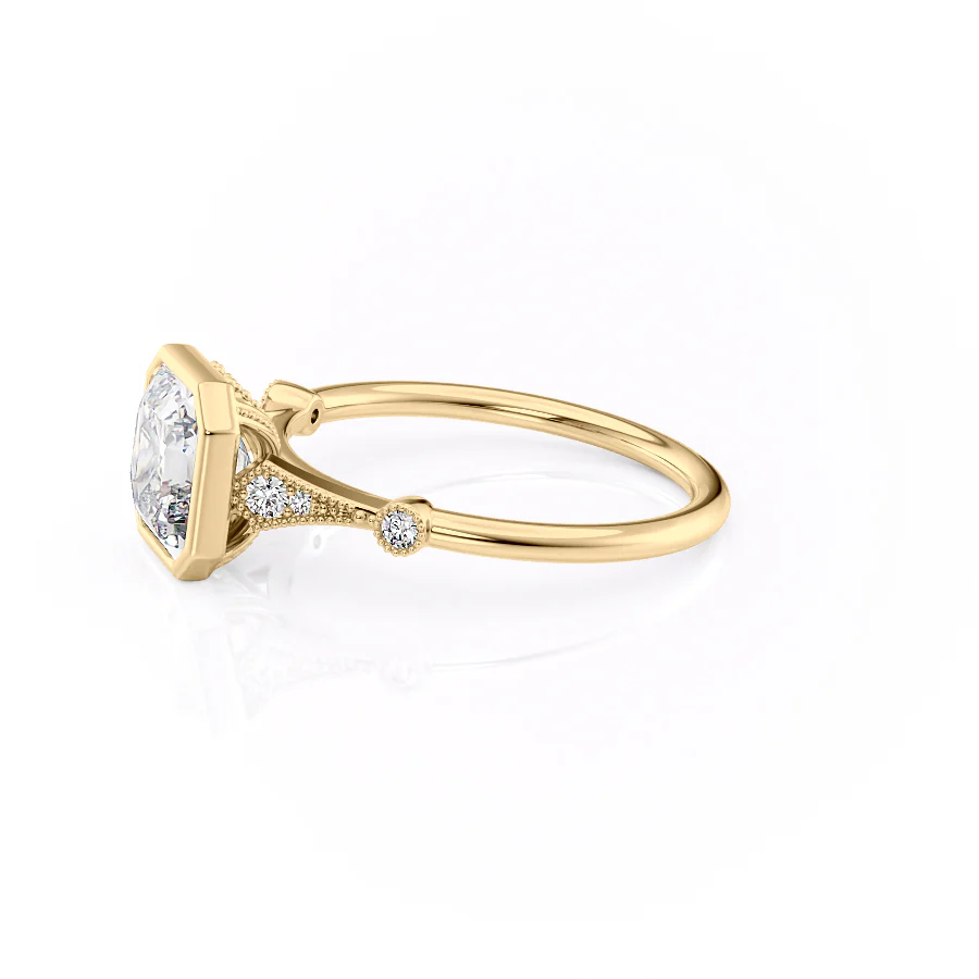 The Bezel Amber Set With A 2 Carat Asscher Lab Diamond