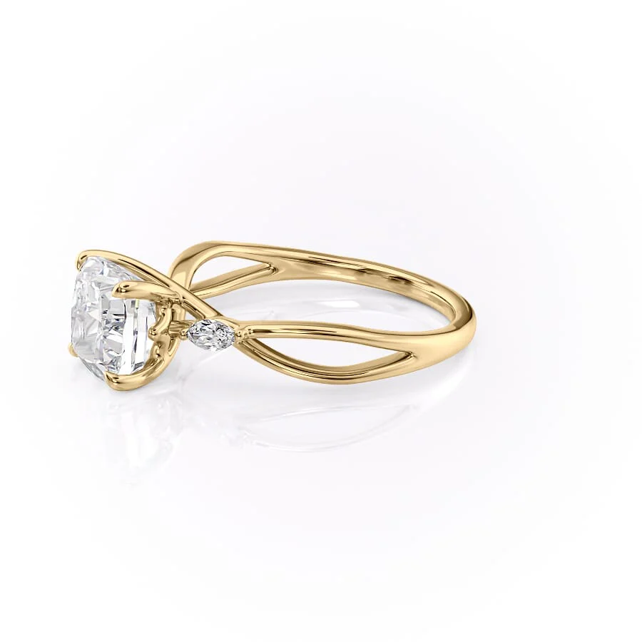 The Kelsey Set With A 2 Carat Cushion Lab Diamond