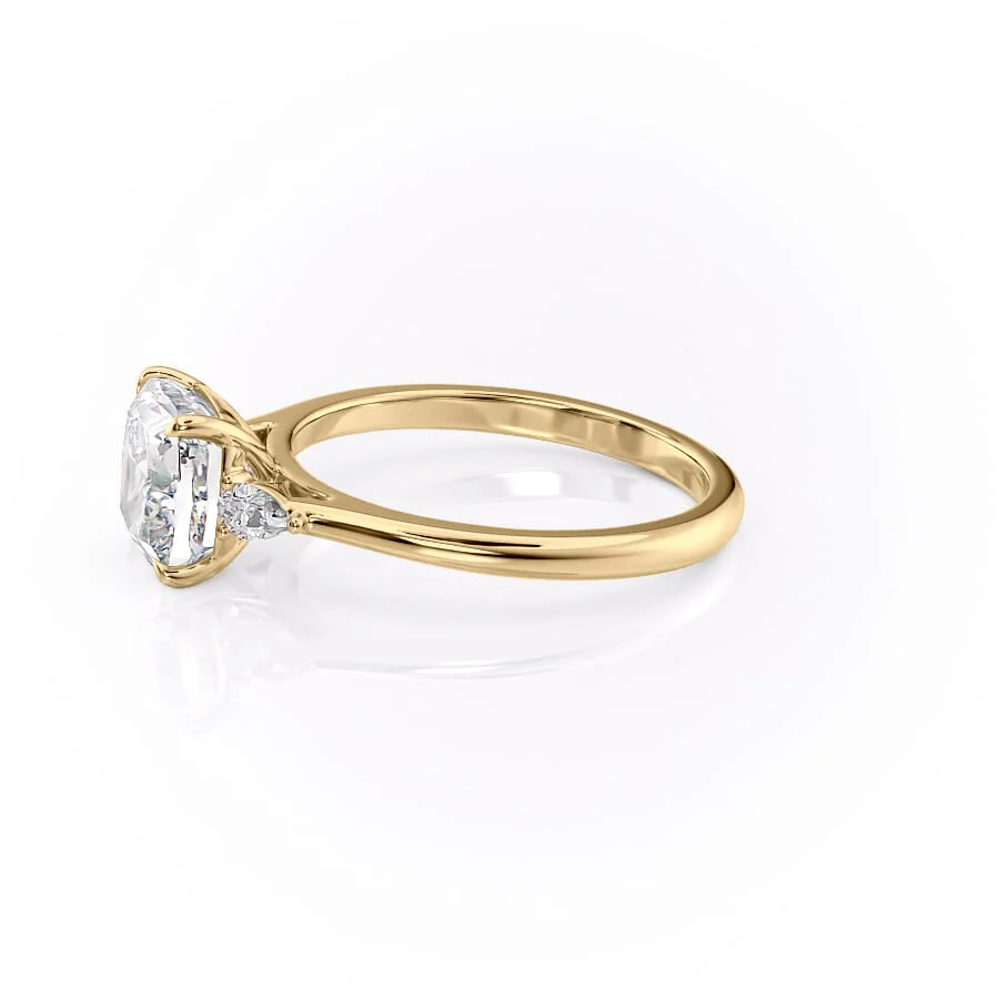 The Pears Liv Set With A 2 Carat Cushion Lab Diamond