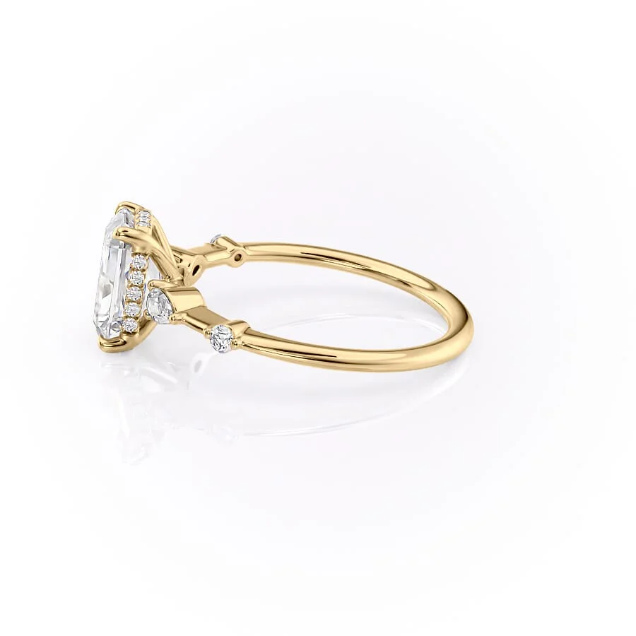 The Naomi Set With A 2 Carat Radiant Lab Diamond