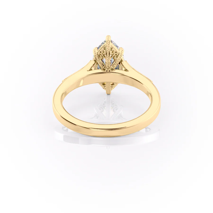 The Dianne Set With A 2.5 Carat Marquise Lab Diamond