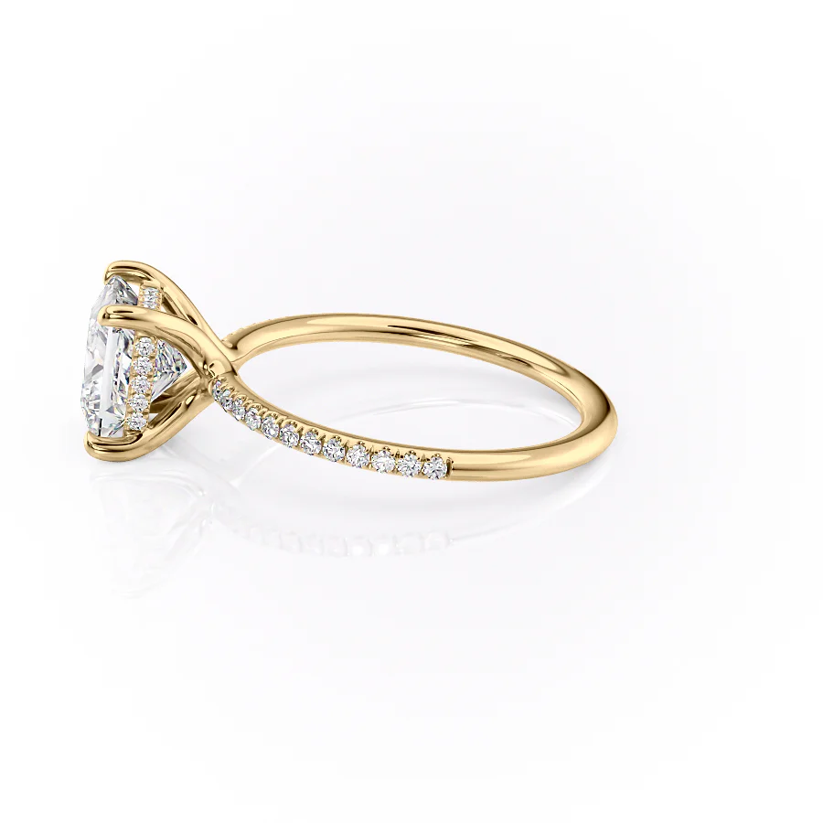 The Pave Sarah Set With A 2 Carat Princess Lab Diamond