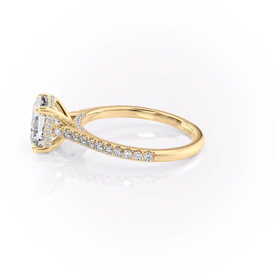 The Pave Natalie Set With A 2 Carat Asscher Lab Diamond