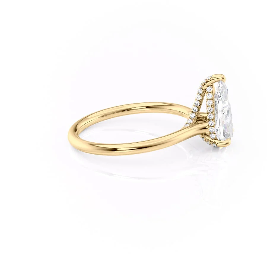 The Ellie Set With A 2 Carat Pear Lab Diamond