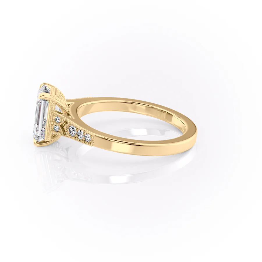 The Dianne Set With A 2.5 Carat Emerald Lab Diamond