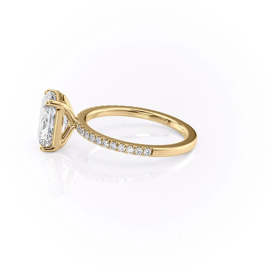 The Pave Eleanor Set With A 2 Carat Radiant Lab Diamond