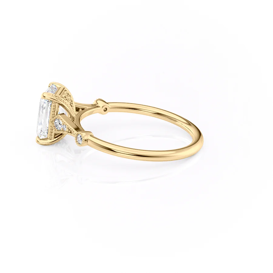The Amber Set With A 2 Carat Radiant Lab Diamond