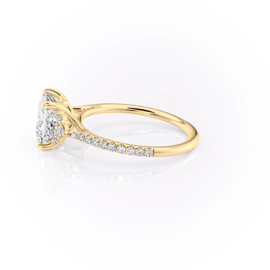 The Pave Victoria Set With A 2 Carat Princess Lab Diamond