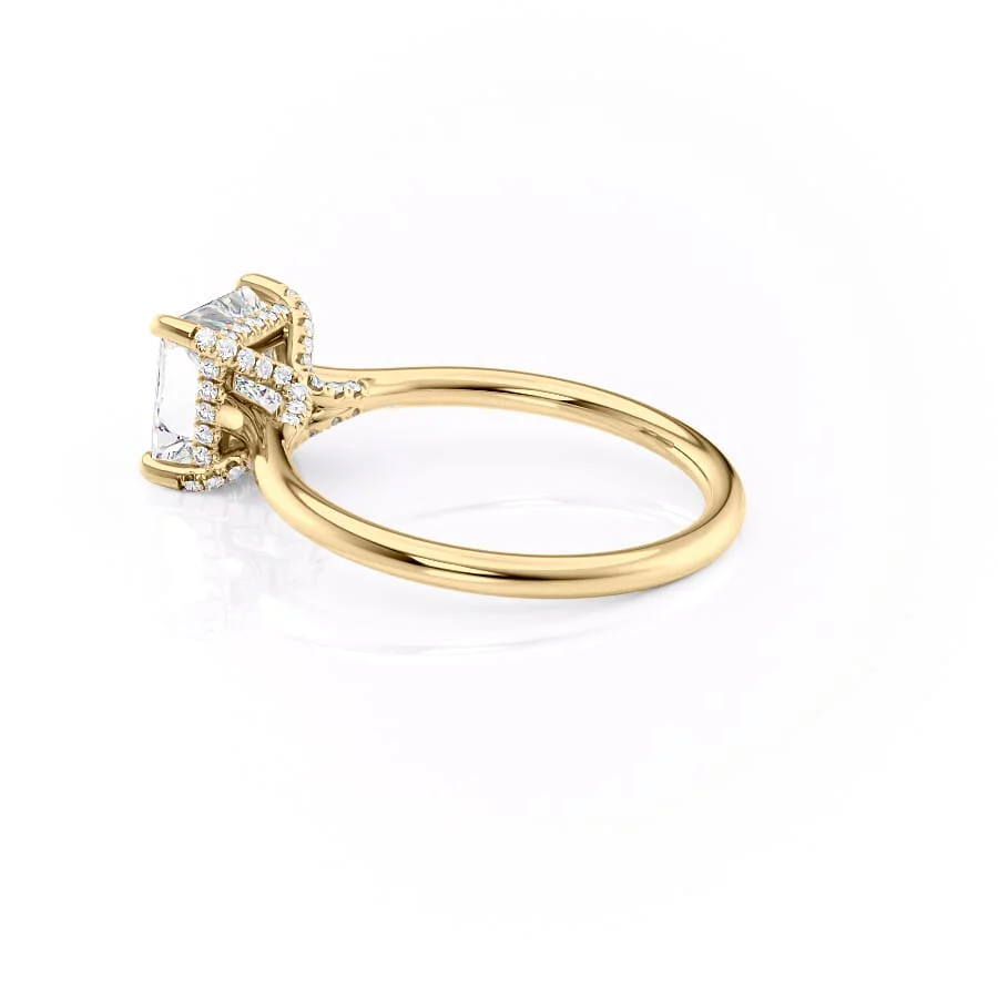 The Ellie Set With A 2 Carat Princess Lab Diamond