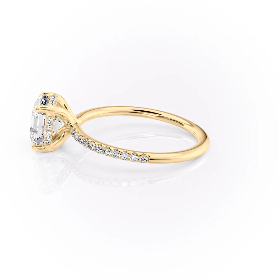 The Pave Sarah Set With A 2 Carat Asscher Lab Diamond