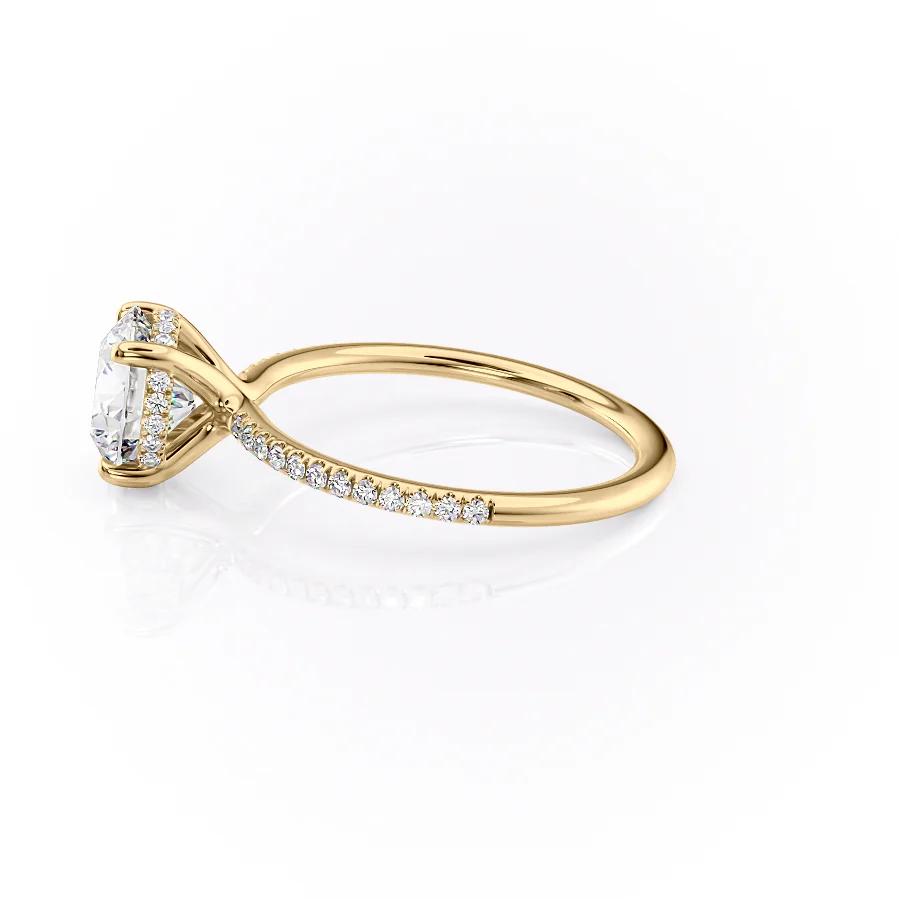 The Pave Sarah Set With A 2 Carat Round Lab Diamond