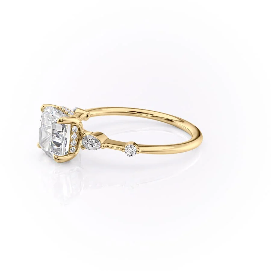 The Naomi Set With A 2 Carat Cushion Lab Diamond