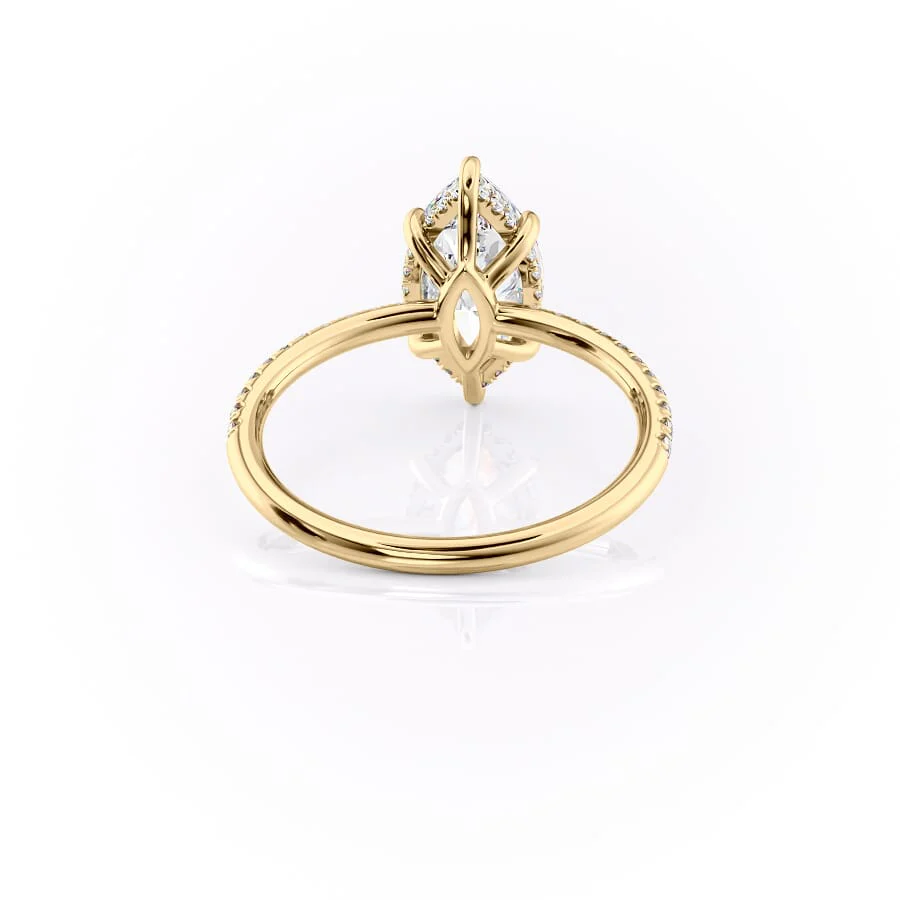 The Low Profile Kamellie Set With A 2 Carat Marquise Lab Diamond