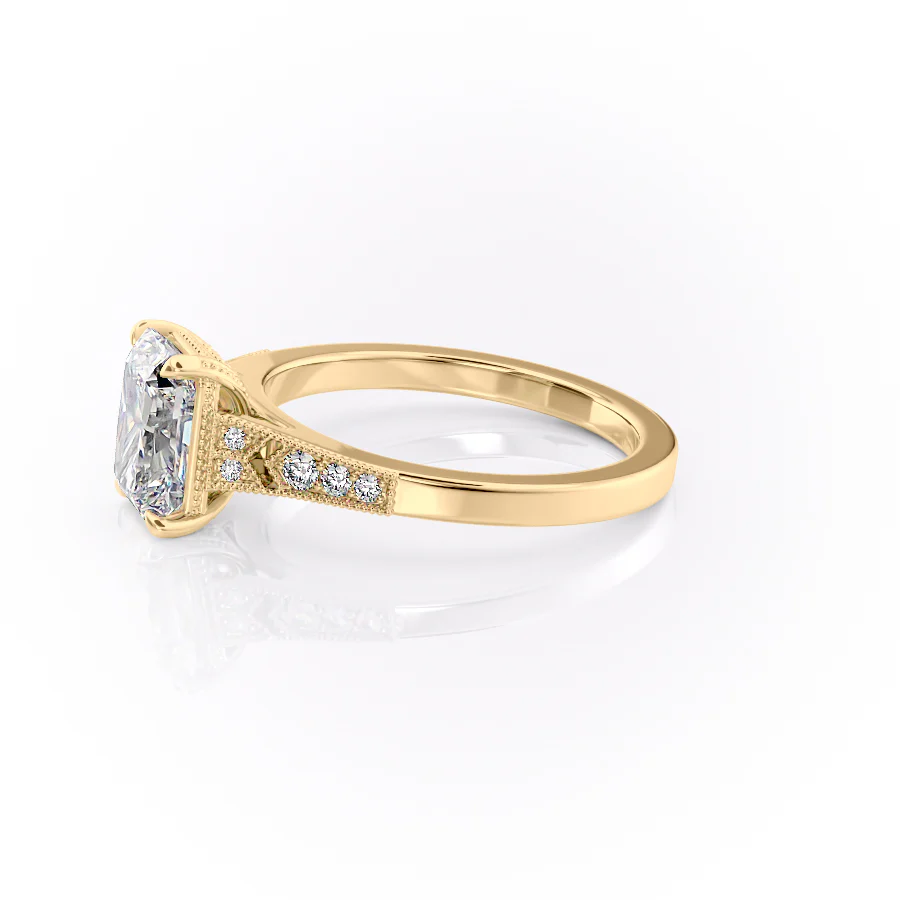 The Dianne Set With A 2.5 Carat Radiant Lab Diamond