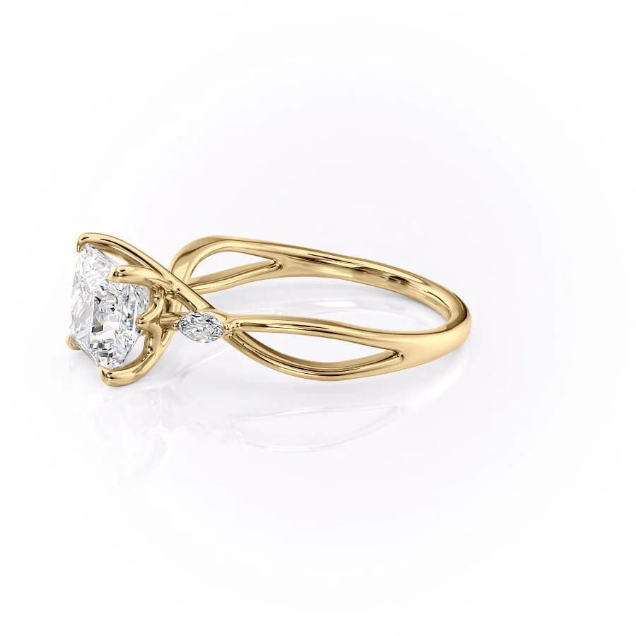 The Kelsey Set With A 2 Carat Princess Lab Diamond