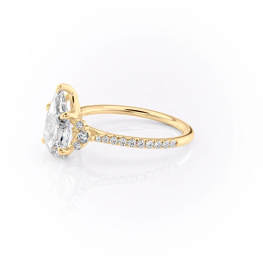 The Pave Victoria Set With A 2 Carat Pear Lab Diamond