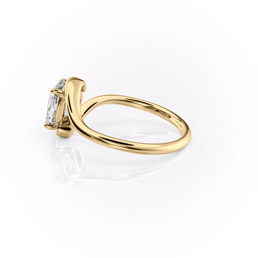 The Skyler Set With A 2 Carat Elongated Cushion Lab Diamond