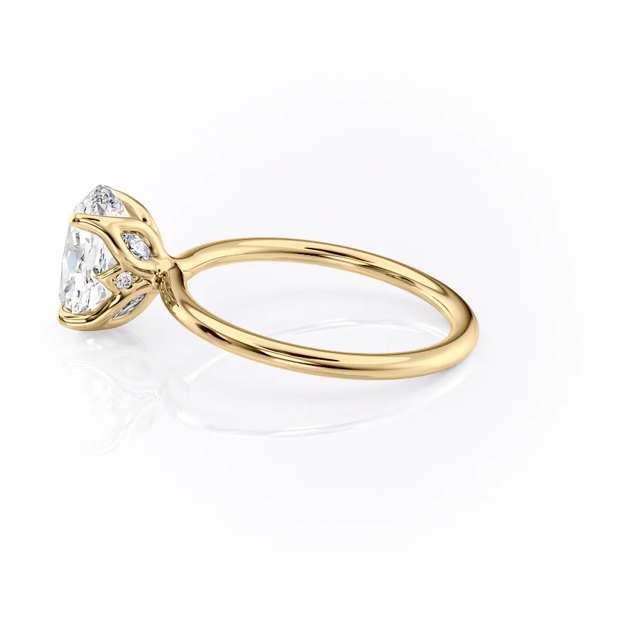 The Lisa Set With A 2 Carat Oval Lab Diamond