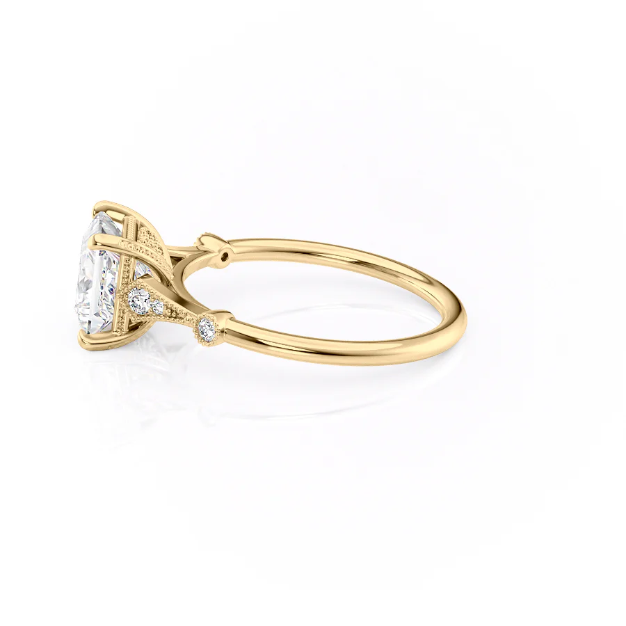 The Amber Set With A 2 Carat Princess Lab Diamond