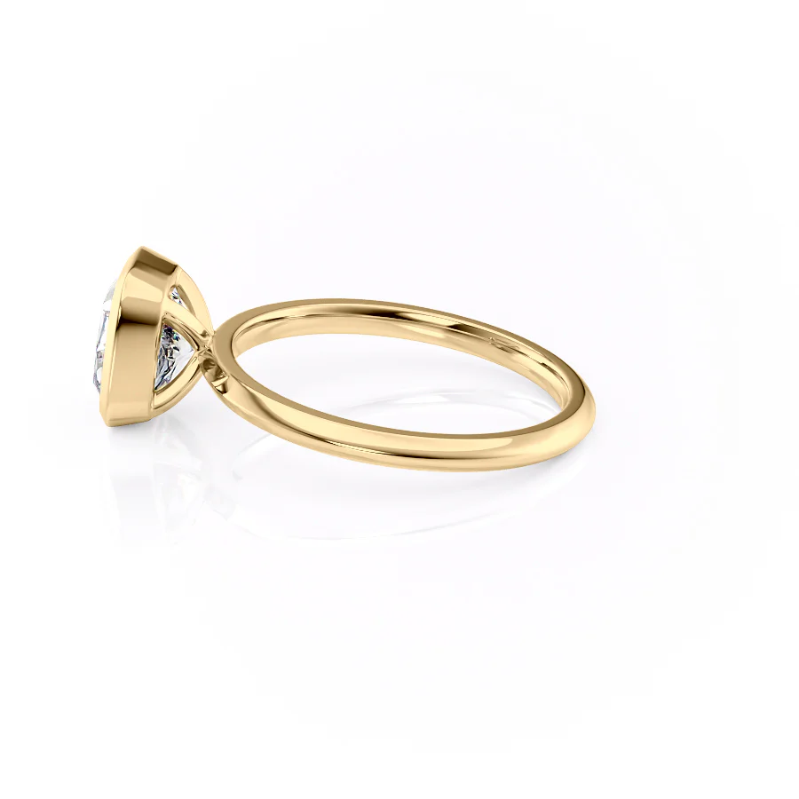 The Razor Bezel Kamellie Set With A 2 Carat Cushion Lab Diamond