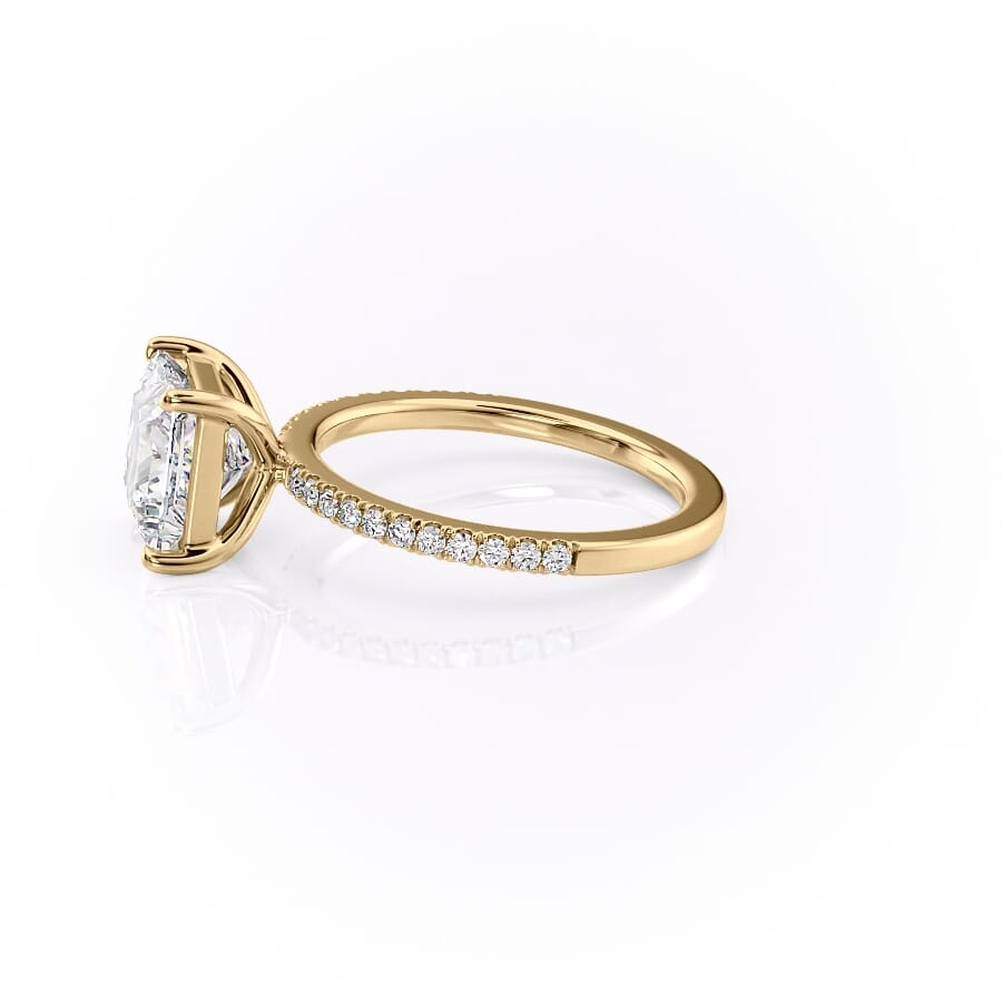 The Pave Eleanor Set With A 2 Carat Princess Lab Diamond