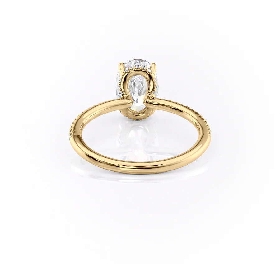 The Pave Margot Set With A 2 Carat Oval Lab Diamond