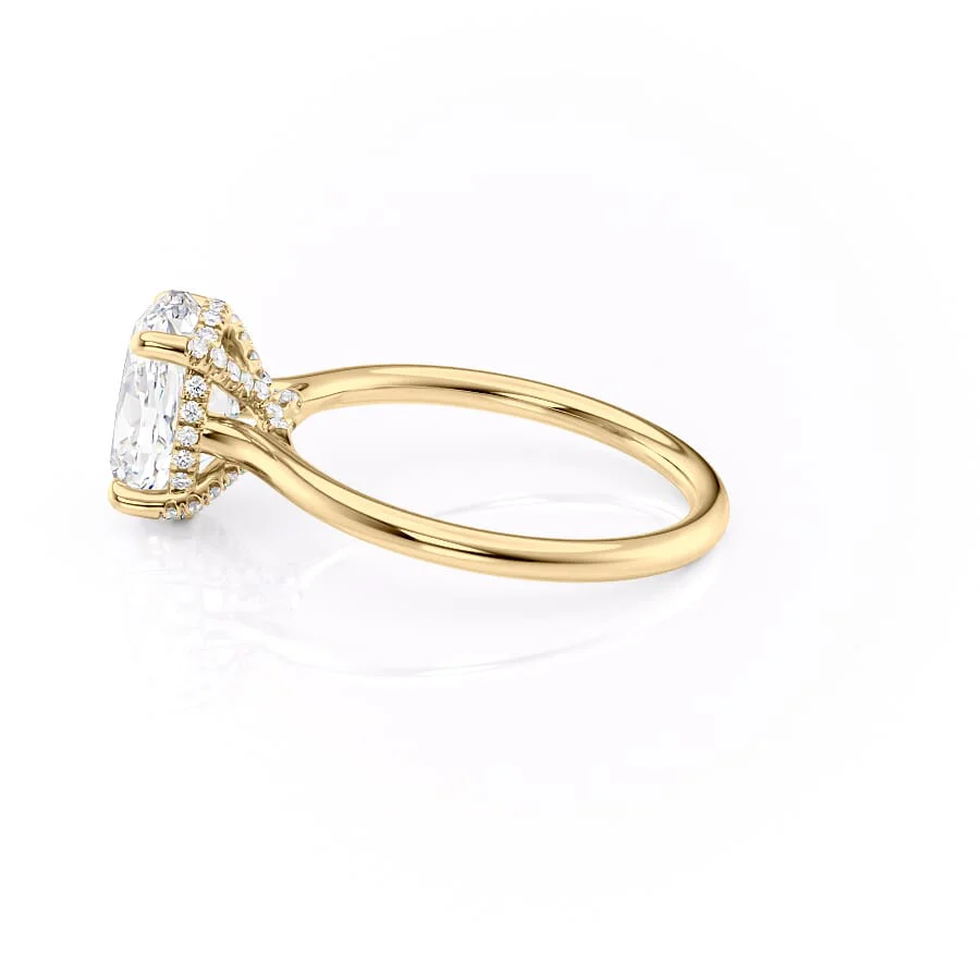 The Ellie Set With A 2 Carat Oval Lab Diamond