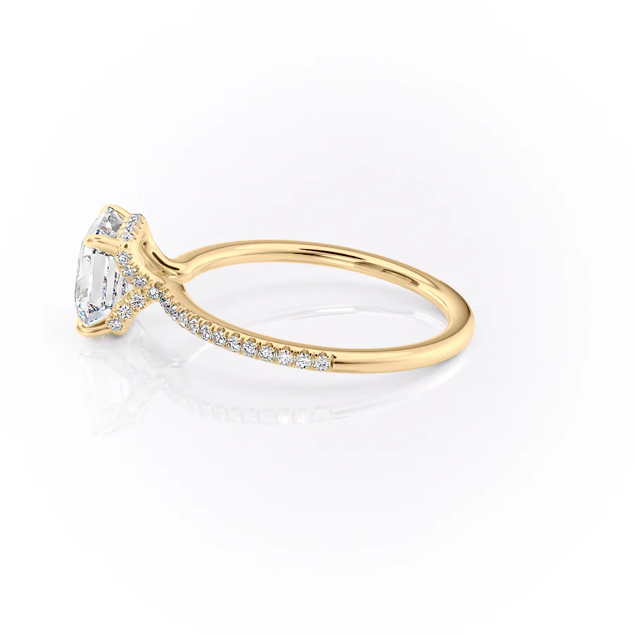 The Pave Margot Set With A 2 Carat Asscher Lab Diamond