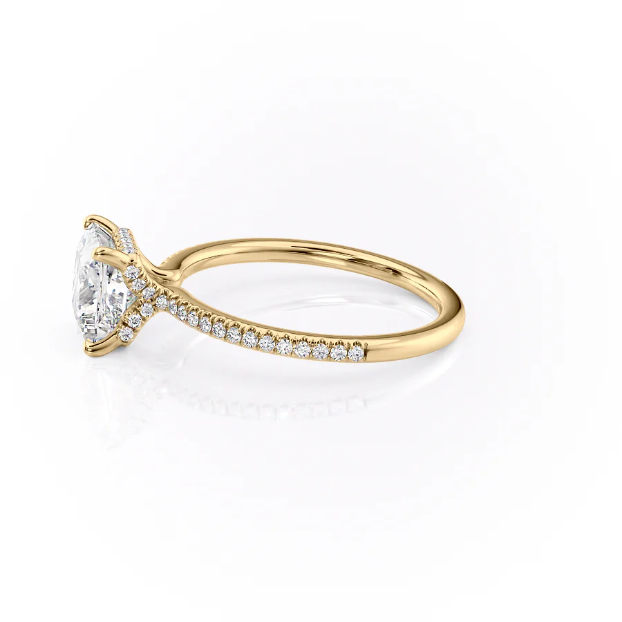 The Pave Margot Set With A 2 Carat Princess Lab Diamond