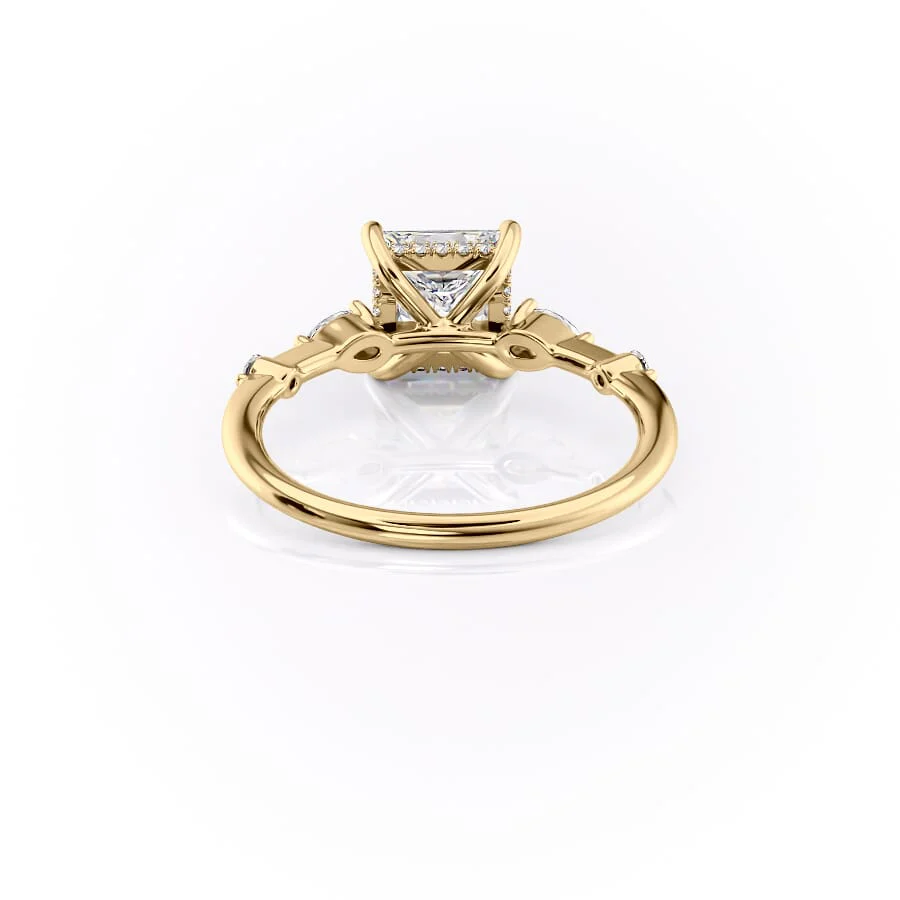 The Naomi Set With A 2 Carat Princess Lab Diamond