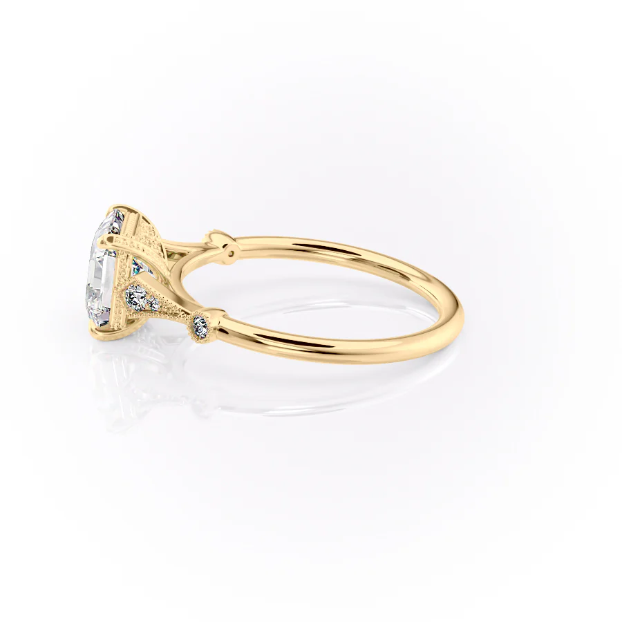 The Amber Set With A 2 Carat Asscher Lab Diamond