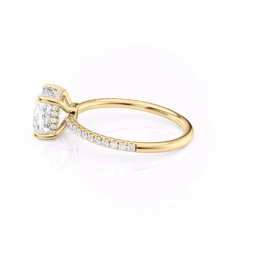 The Low Profile Kamellie Set With A 2 Carat Cushion Lab Diamond