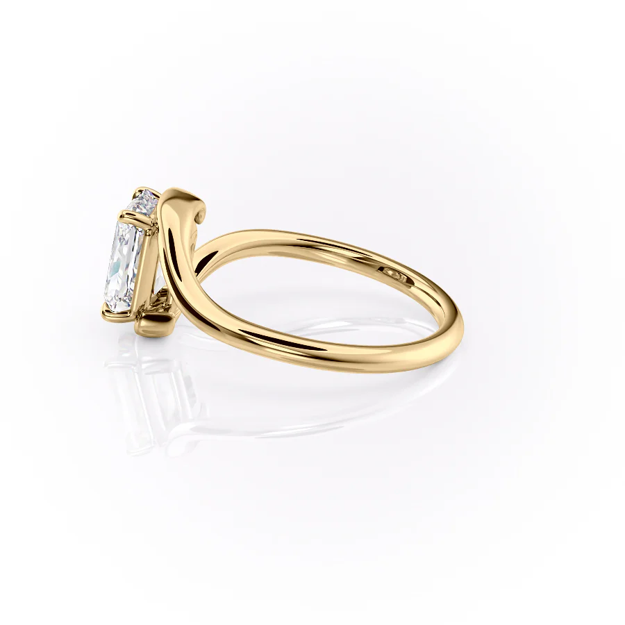 The Skyler Set With A 2 Carat Radiant Lab Diamond