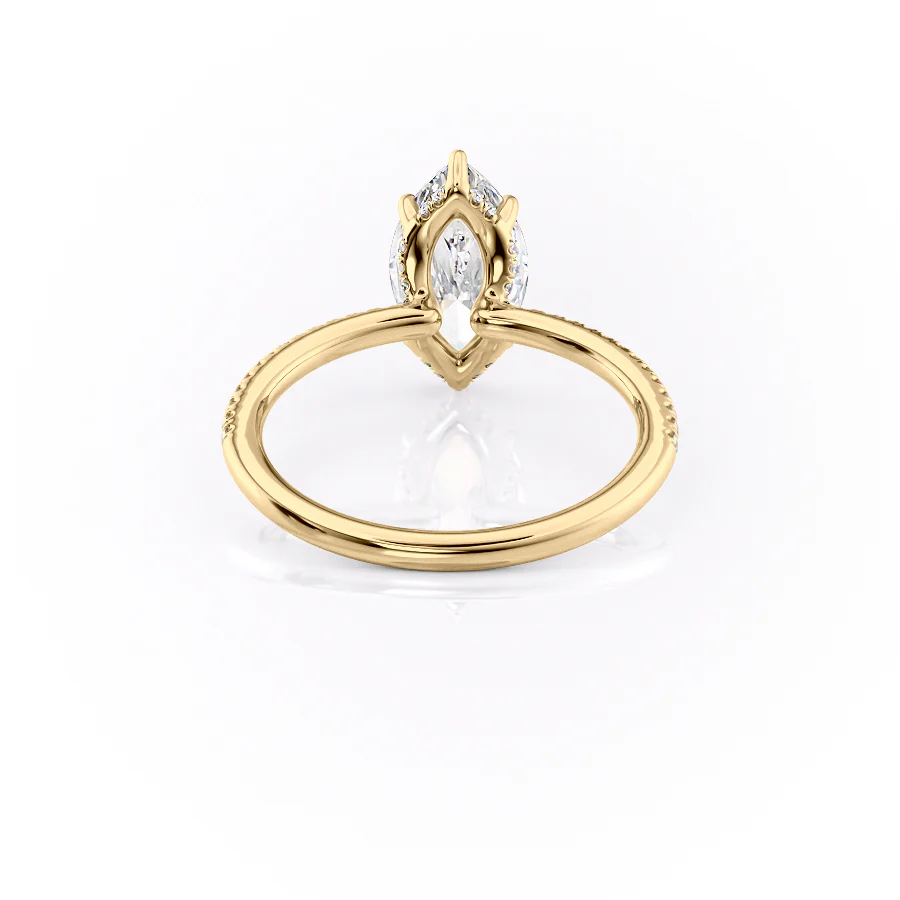 The Pave Margot Set With A 2 Carat Marquise Lab Diamond