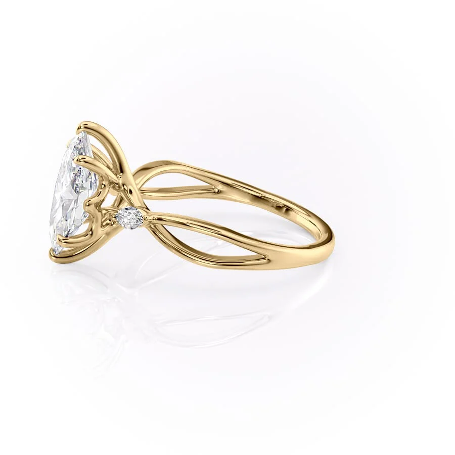 The Kelsey Set With A 2 Carat Marquise Lab Diamond