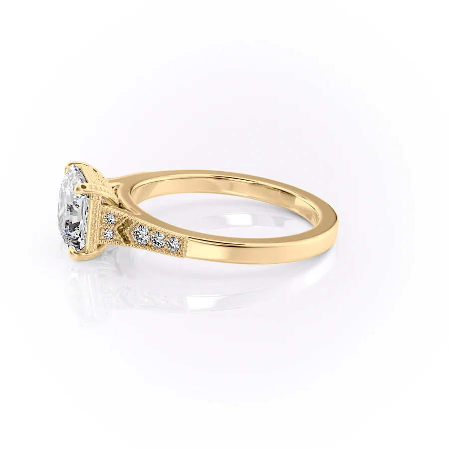 The Dianne Set With A 2.5 Carat Asscher Lab Diamond