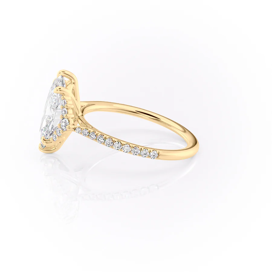 The Pave Victoria Set With A 2 Carat Marquise Lab Diamond