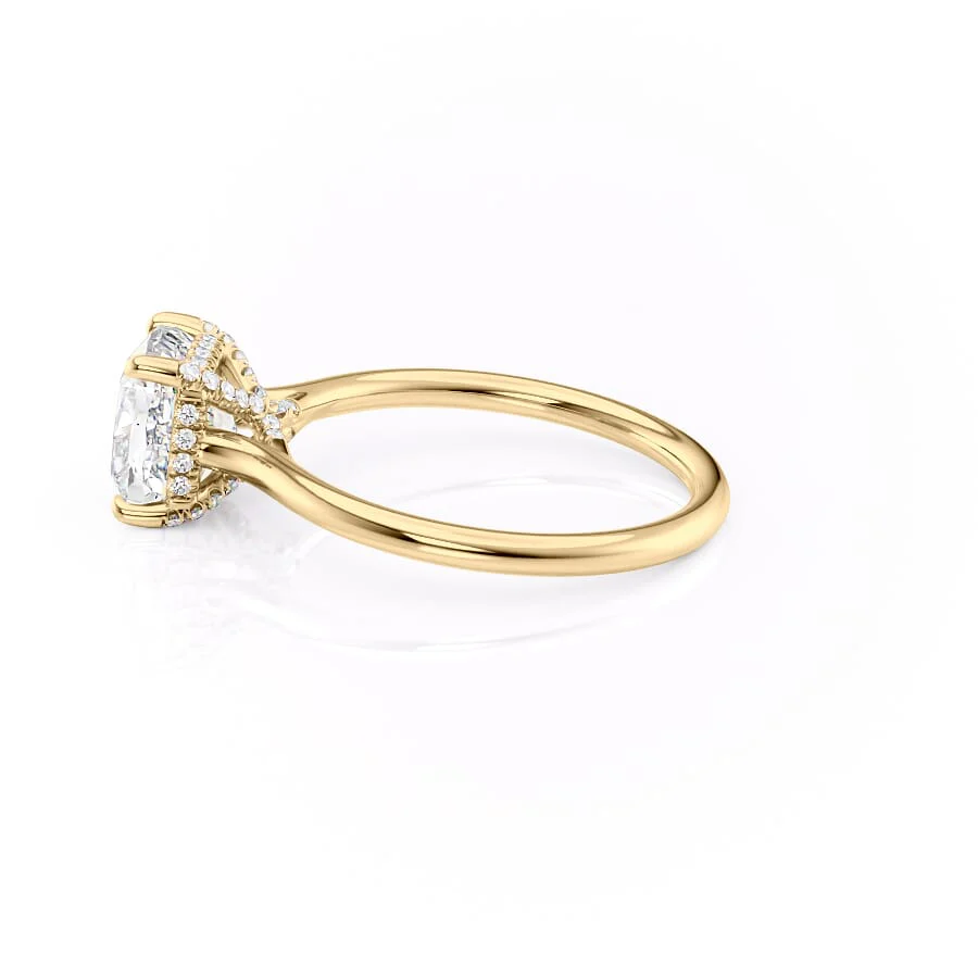 The Ellie Set With A 2 Carat Cushion Lab Diamond