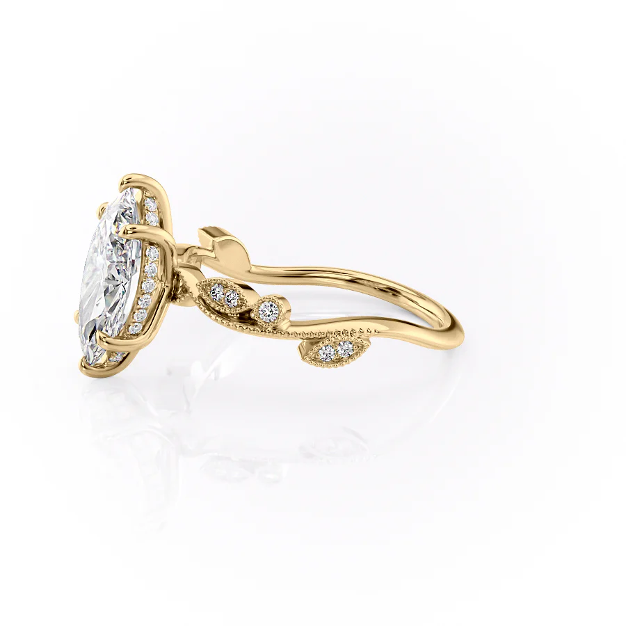 The Robin Set With A 2 Carat Marquise Lab Diamond
