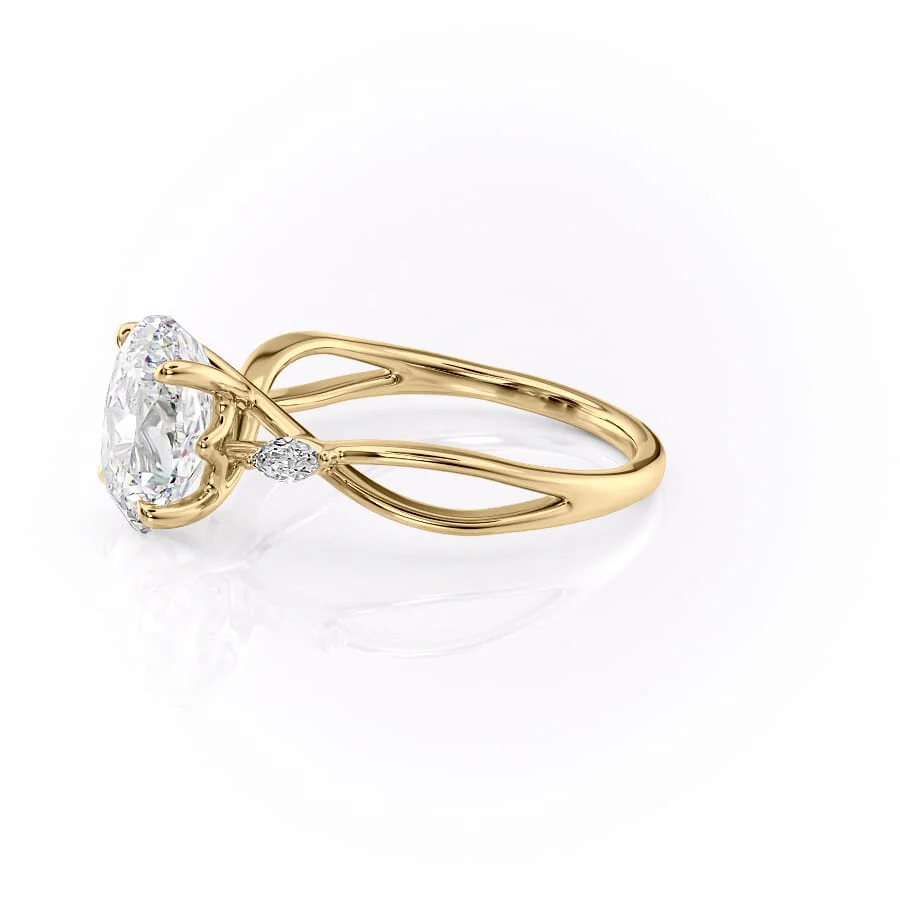 The Kelsey Set With A 2 Carat Oval Lab Diamond