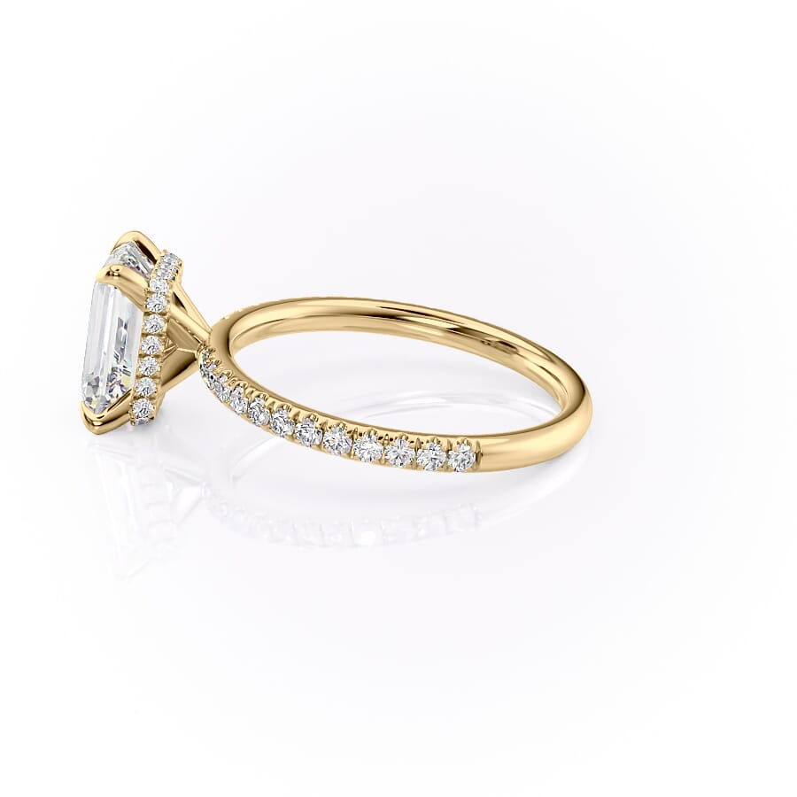 The Pave Alex Set With A 2 Carat Emerald Lab Diamond