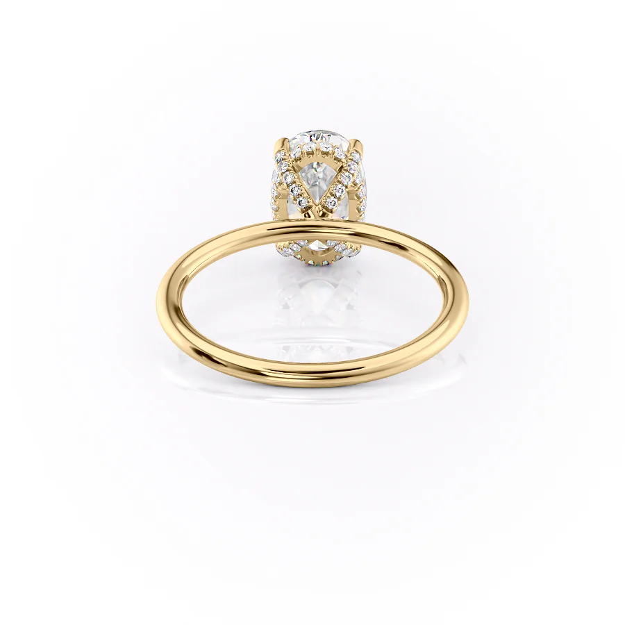 The Crown Kamellie Set With A 2 Carat Oval Lab Diamond