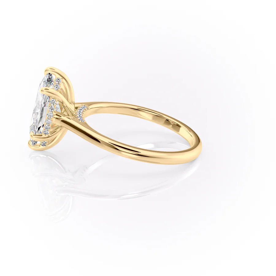The Natalie Set With A 2 Carat Marquise Lab Diamond