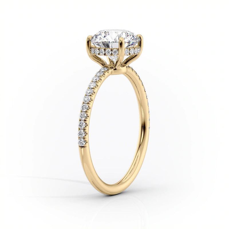 The Low Profile Kamellie Set With A 2 Carat Round Lab Diamond
