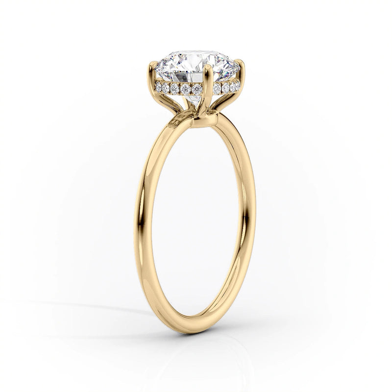The Low Profile Kamellie Set With A 2 Carat Round Lab Diamond