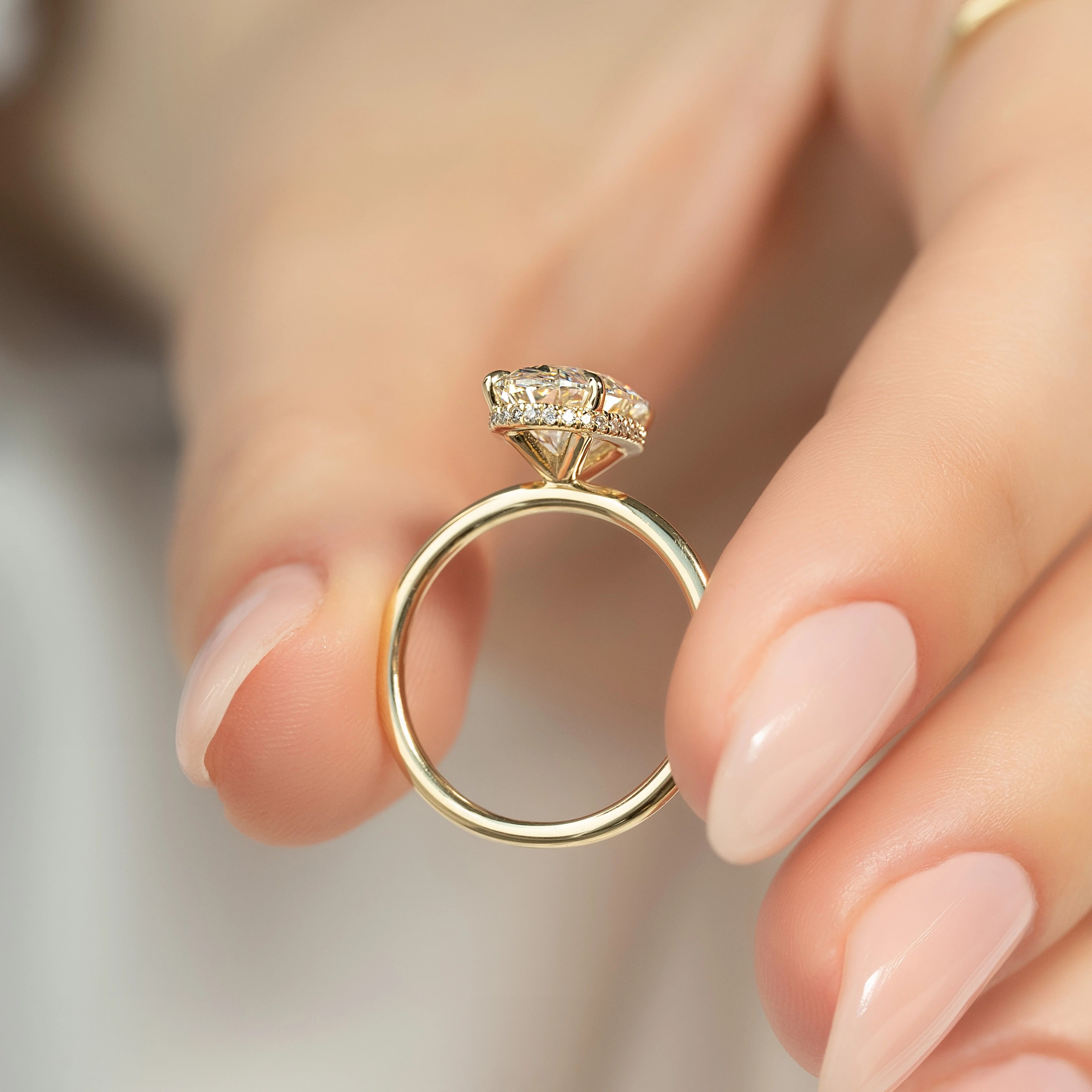 The Alex Set With A 2 Carat Oval Lab Diamond