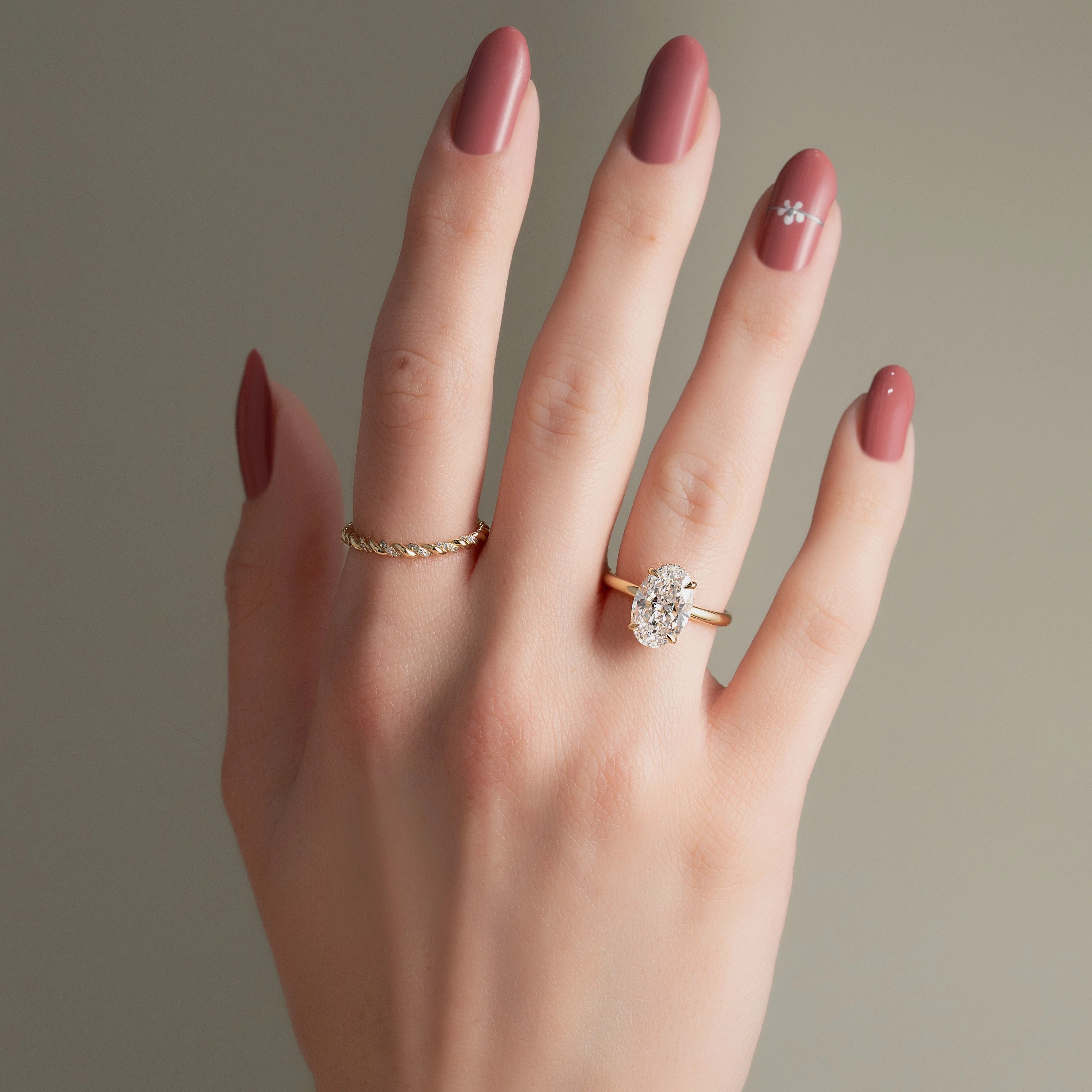 The Alex Set With A 2 Carat Oval Lab Diamond
